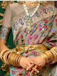 Charismatic Grey Zari Weaving Silk Reception Wear Saree With Blouse
