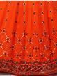 Appealing Orange Sequins Embroidery Georgette lehenga Choli