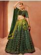Amazing Green Sequins Embroidered Velvet Lehenga Choli