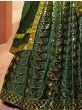 Amazing Green Sequins Embroidered Velvet Lehenga Choli