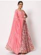 Astonish Corel Pink Printed Silk Party Wear Lehenga Choli