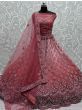 Magnificent Onion Pink Sequined Net Bridal Wear Lehenga Choli 