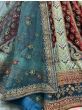 Lavish Sky Blue Heavy Embroidered Silk Lehenga Choli with Dupatta
