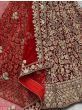 Graceful Red Floral Embroidered Velvet Lehenga Choli With Blouse