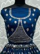 Stunning Blue Zircon Heavy Embroidered Net Lehenga Choli