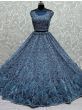 Engaging Blue Sequins Embroidered Net Lehenga Choli