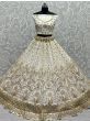Splendid Ivory Cut-dana Embroiderey Net Reception Wear Lehenga Choli