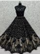 Luscious Black Fancy Sequined Embroidery Cocktail Party Lehenga Choli