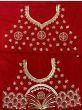 Superb Red Sequines Embroidered Net Bridal Wear Lehenga Choli 
