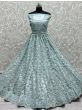 Seductive Ice-Blue Dori Embroidery Net Wedding Wear Lehenga Choli