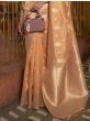 Delightful Orange Zari Weaving Silk Saree With Blouse