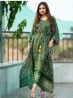 Ravishing Green Bandhej Print Gaji Silk Festival Wear Readymade Kaftan 