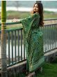 Ravishing Green Bandhej Print Gaji Silk Festival Wear Kaftan 
