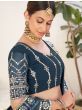 Gorgeous Navy Blue Sequins Embroidered Georgette Lehenga Choli
