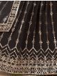 Endearing Black Sequins Embroidered Georgette Lehenga Choli
