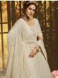 White Stone Thread Embroidered Georgette Wedding Wear Lehenga Choli