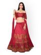 Flaunt your simple and pretty look with this hypnotic red colored lehenga choli
