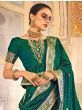 Sumptuous Green Zari Weaving Satin Festival Wear Saree With Blouse