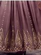 Irresistible Dusty Pink Embroidery Chinon Gown With Dupatta
