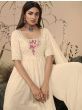 Stunning Off-White Embroidered georgette Festive Wear Palazzo Suit