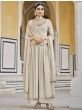 Fascinating Off-White Sequines Georgette Festival Wear Palazzo Suit