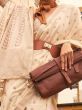 Charming Beige Handloom Weaving Cotton Festival Wear Saree
