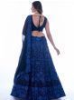 Appealing Blue Thread Embroidered Georgette Lehenga Choli
