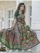 Lovable Green Weaving Patola Silk Wedding Wear SareeGreen Weaving Patola Silk Weading Wear Saree