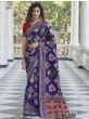 Delightful Purple Weaving Patola Silk Wedding Wear Saree