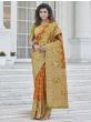 Amazing Orange Zari Weaving Banarasi Silk Wedding Wear Saree