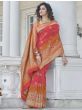 Impressive Pink Zari Weaving Banarasi Silk Wedding Wear Saree