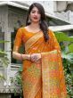 Yellow Weaving Banarasi Silk Wedding Wear Saree