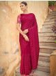 Arresting Dark Pink Fully Sequins Embroidered Chinon Festive Wear Saree