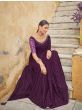 Phenomenal Dark Purple Fully Sequins Embroidered Party Wear Saree