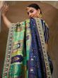 Charismatic Navy Blue Multi Work Pure Dola Silk Traditional Saree