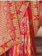 Splendid Multi-Color Gota Work Pure Dola Silk Traditional Saree