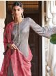 Endearing Grey Thread Embroidered Jacquard Salwar Suit With Dupatta