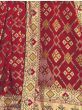 Glamourous Red Woven Georgette Marriage Wear Saree With Blouse