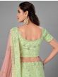 Pista Green Zarkan Embroidered Net Bridal Lehenga Choli