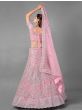 Pink Gota Embroidered Net Bridal Lehenga Choli