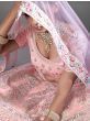Pink Floral Embroidered Net Bridal Lehenga Choli