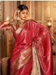 Spectacular Red Heavy Zari Weaving Kanjivaram Silk Bridal Saree
