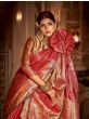 Spectacular Red Heavy Zari Weaving Kanjivaram Silk Bridal Saree
