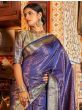 Astonishing Blue Zari Weaving Kanjivaram Silk Wedding Wear Saree
