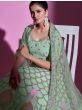 Unbelievable Light-Green Thread Embroidered Georgette Lehenga Choli