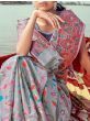 Adorable Light Grey Pashmina Minakari Weaving Saree