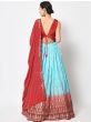  Classic Multi-Color Foil printed Silk festive wear Lehenga Choli
