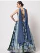 Fashionable Blue Bandhani Print Sequin Silk Event Wear Lehenga Choli