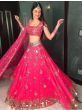 Divya Khosla Pink Sequins Silk Festival Wear Lehenga Choli