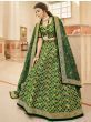 Marvelous Green Embroidered Art Silk Engagement Wear Lehenga Choli